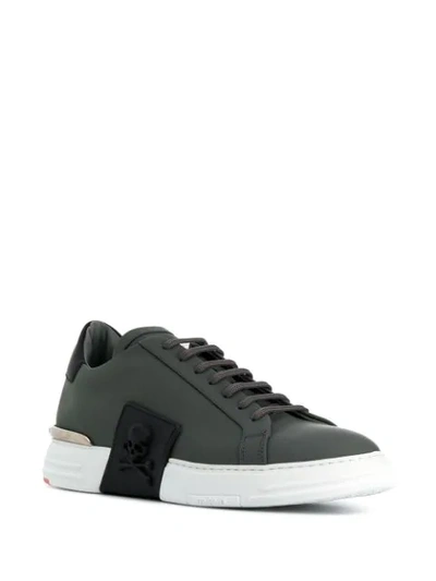 Shop Philipp Plein Original Low-top Sneakers In Grey