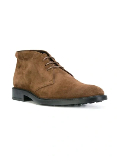 Shop Tod's Chukka Desert Boots In Brown