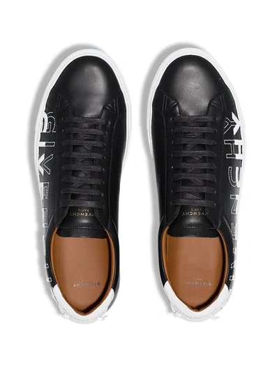 Shop Givenchy Embroidered Logo Low Top Sneakers In Black