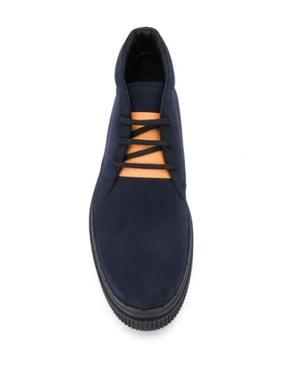 Shop Tod's Lace-up Boots In Blue