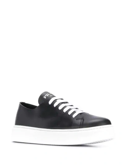 Shop Prada Plateau-sneakers - Schwarz In Black