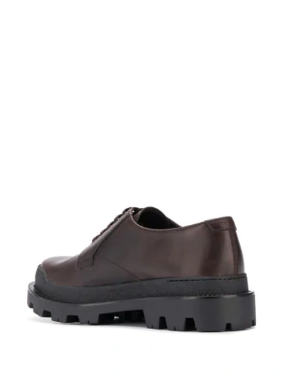 Shop Prada Lace-up Brogues In Brown