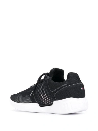 Shop Tommy Hilfiger Mesh Trainers In Black