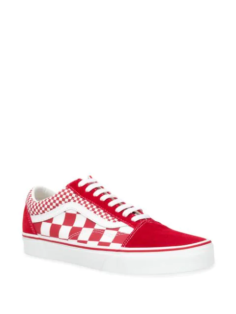 vans shoes checkered red
