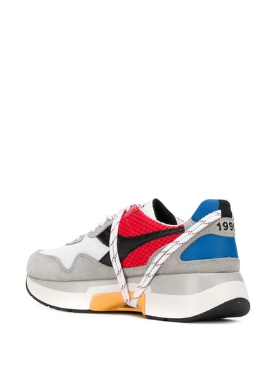 Shop Diadora Colour-block Sneakers In Grey