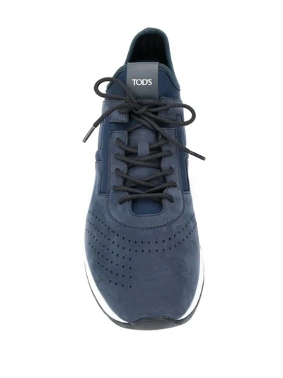 TOD'S LACE UP SNEAKERS - 蓝色