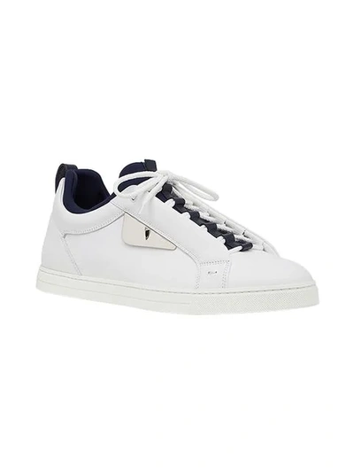 Shop Fendi Bag Bugs Eyes-appliqué Sneakers In White