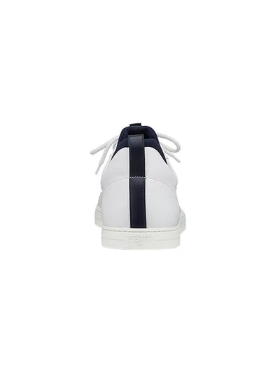 Shop Fendi Bag Bugs Eyes-appliqué Sneakers In White