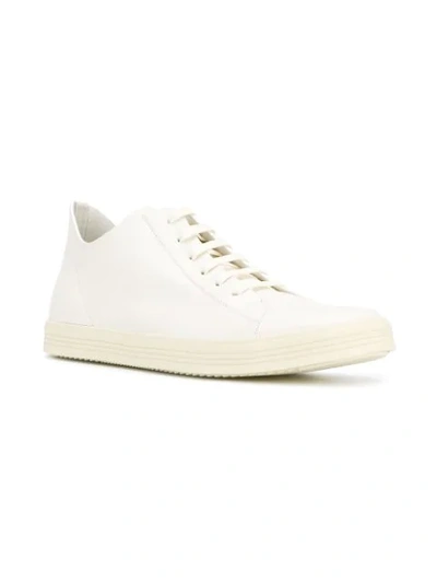 Shop Rick Owens Lace-up Sneakers In White