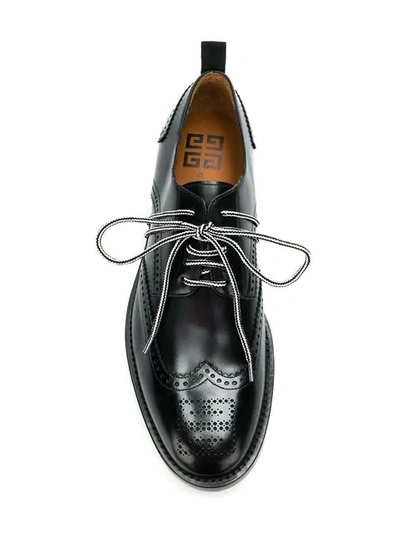 Shop Givenchy Cruz Contrast-laces Brogues In Black