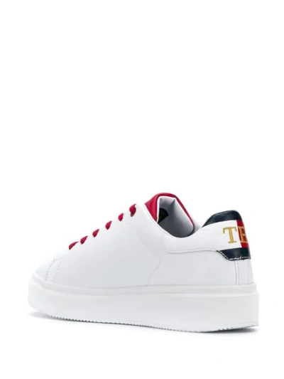 Shop Tommy Hilfiger Contrast Panel Sneakers In White