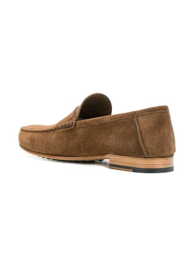 Shop Tod's Gommino Sole Loafers In S818
