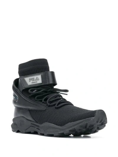 Shop Fila Hi-tops Sneakers In Black