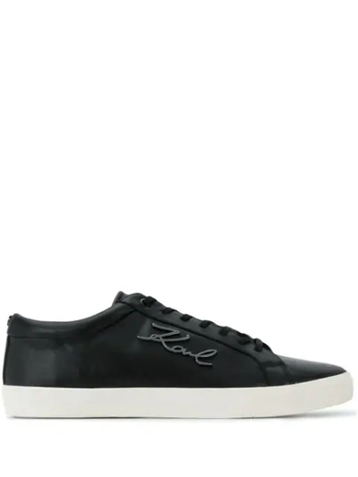 Shop Karl Lagerfeld Karl Signature Sneakers In Black