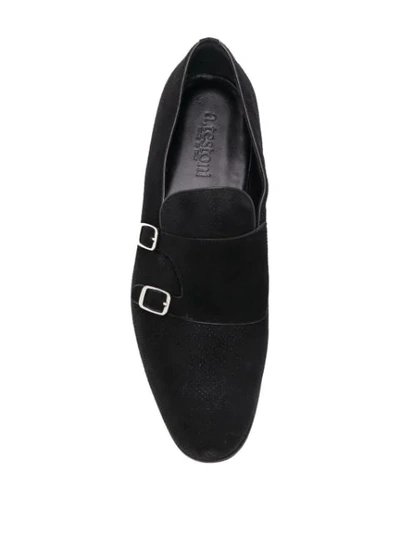A. TESTONI BUCKLED SLIP-ON SHOES - 黑色