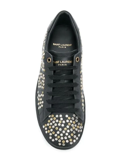 Shop Saint Laurent Studded Low In Black