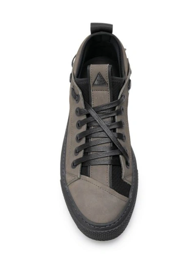 Shop Bruno Bordese Lace Up Detailed Sneakers In Grey