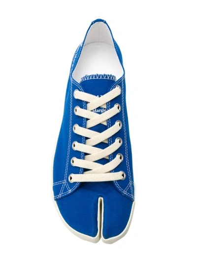 Shop Maison Margiela Denim Tabi Toe Sneakers In Blue