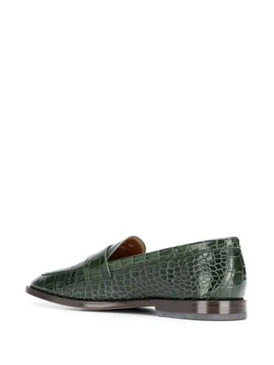 Shop Etro Leather Loafers - Grey