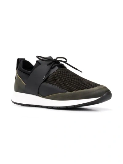 Shop Alexander Smith Panel Lace-up Sneakers - Green