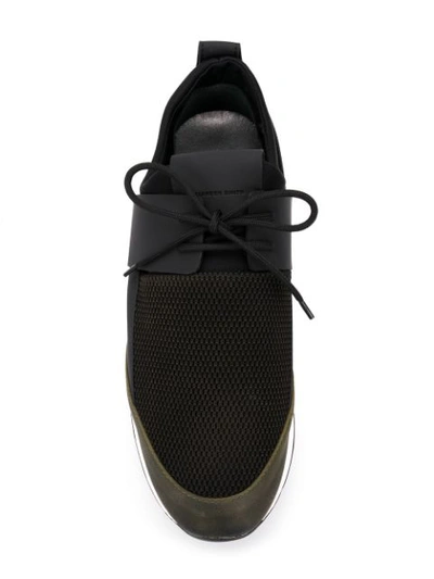 ALEXANDER SMITH PANEL LACE-UP SNEAKERS - 绿色