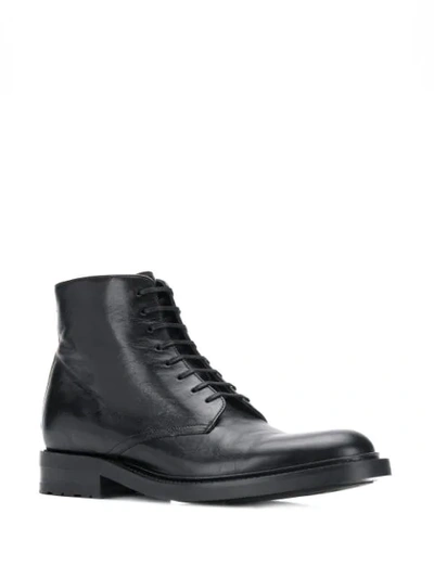 Shop Saint Laurent Army 20 Boots In Black