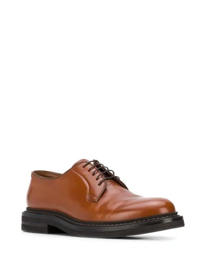 Shop Brunello Cucinelli Derby Shoes In Brown