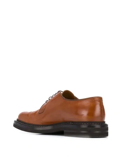 Shop Brunello Cucinelli Derby Shoes In Brown