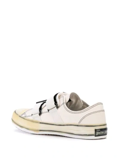 Shop Palm Angels Logo Print Low-top Sneakers In White