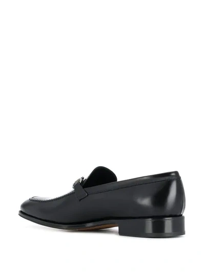 Shop Ferragamo Leather Formal Loafers In Black