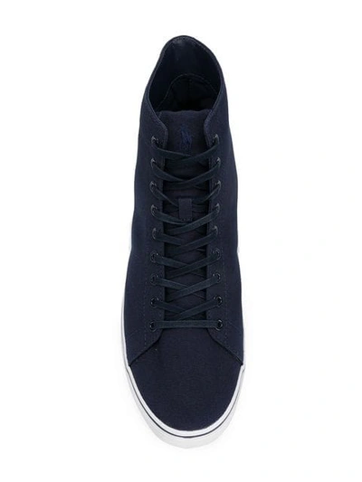 Shop Polo Ralph Lauren High-top Bear Sneakers In Blue
