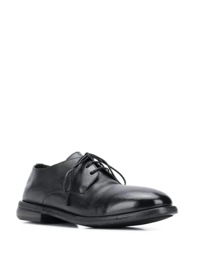 Shop Marsèll Crinkled Derby Shoes In Black