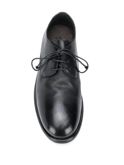 Shop Marsèll Crinkled Derby Shoes In Black