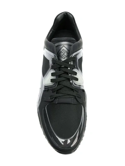 Shop Fendi Low-top Platform Sneakers In Black