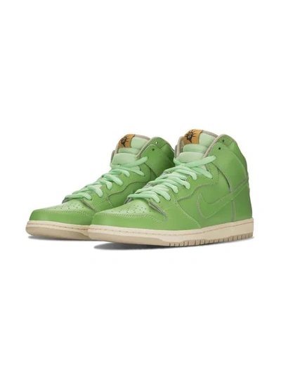 Shop Nike Dunk High Premium Sb Sneakers In Green