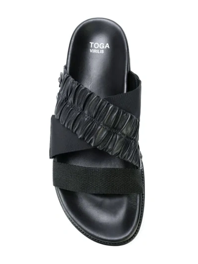 Shop Toga Virilis Cleated Sole Sandals In  - Black