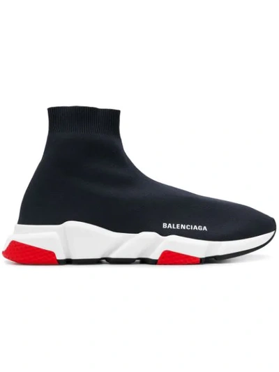 Shop Balenciaga Speed Sneakers In Blue