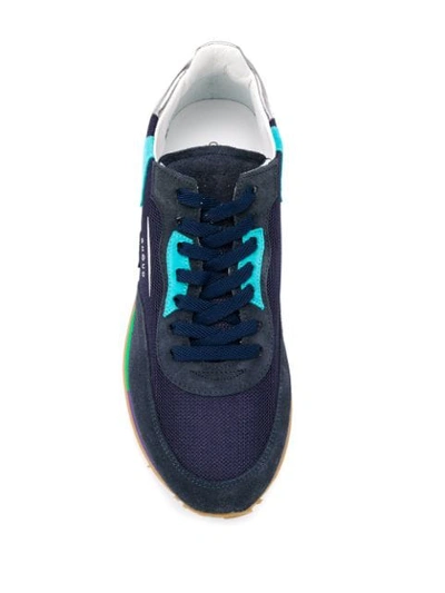 Shop Ghoud Panelled Sneakers In Blue
