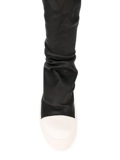 Shop Rick Owens Sneaker Boots In 91 Black White
