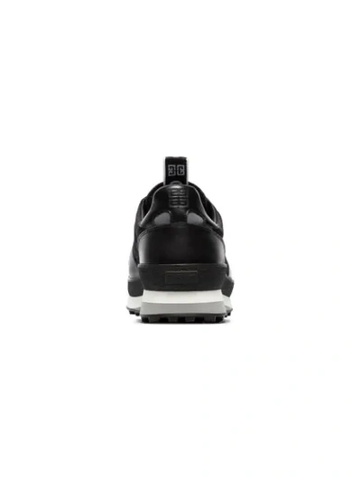 Shop Givenchy Black Tr3 Runner Leather Sneakers
