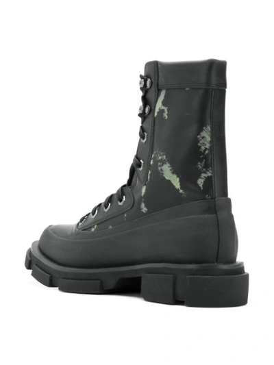 Shop Both Camouflage Print Ankle Boots In Black