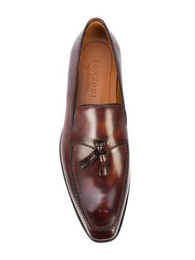 Shop Bontoni Giovanni Loafers - Brown