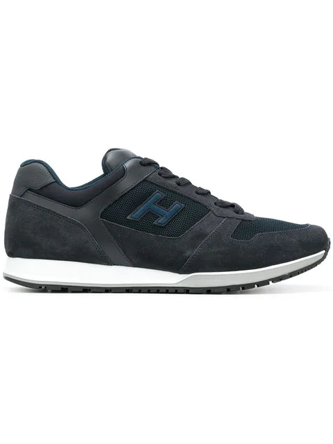Hogan Lace Up Logoed Sneakers In Blue | ModeSens