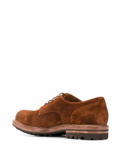Shop Brunello Cucinelli Lace-up Derby Shoes In Brown