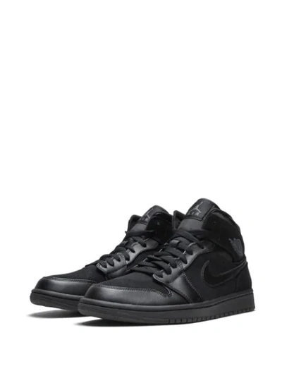 Shop Jordan Air  1 Sneakers In Black
