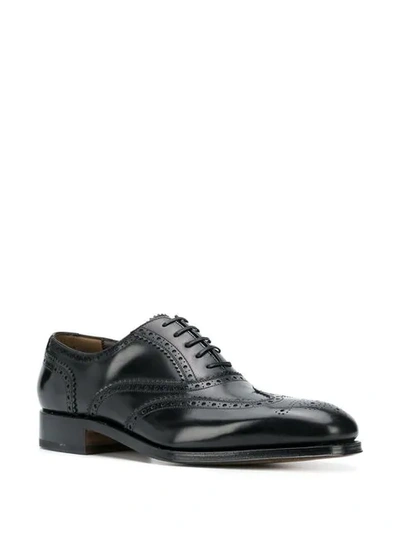 Shop Ferragamo Classic Brogues In Black