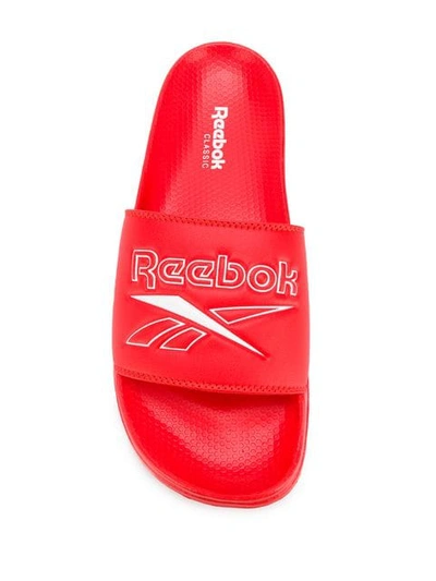 Shop Reebok Classic Pool Slides In Red