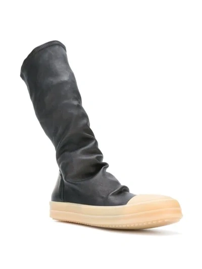 Shop Rick Owens Sock Sneaker Boots In Black