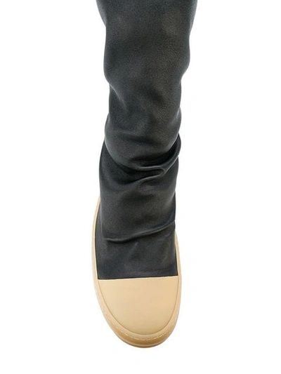 Shop Rick Owens Sock Sneaker Boots In Black