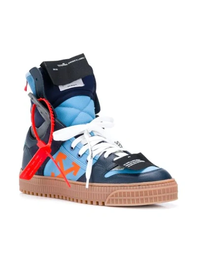OFF-WHITE HI-TOP SNEAKERS - 蓝色